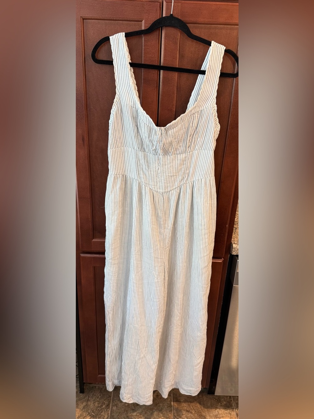 American Eagle wide leg corset waist jumpsuit size M